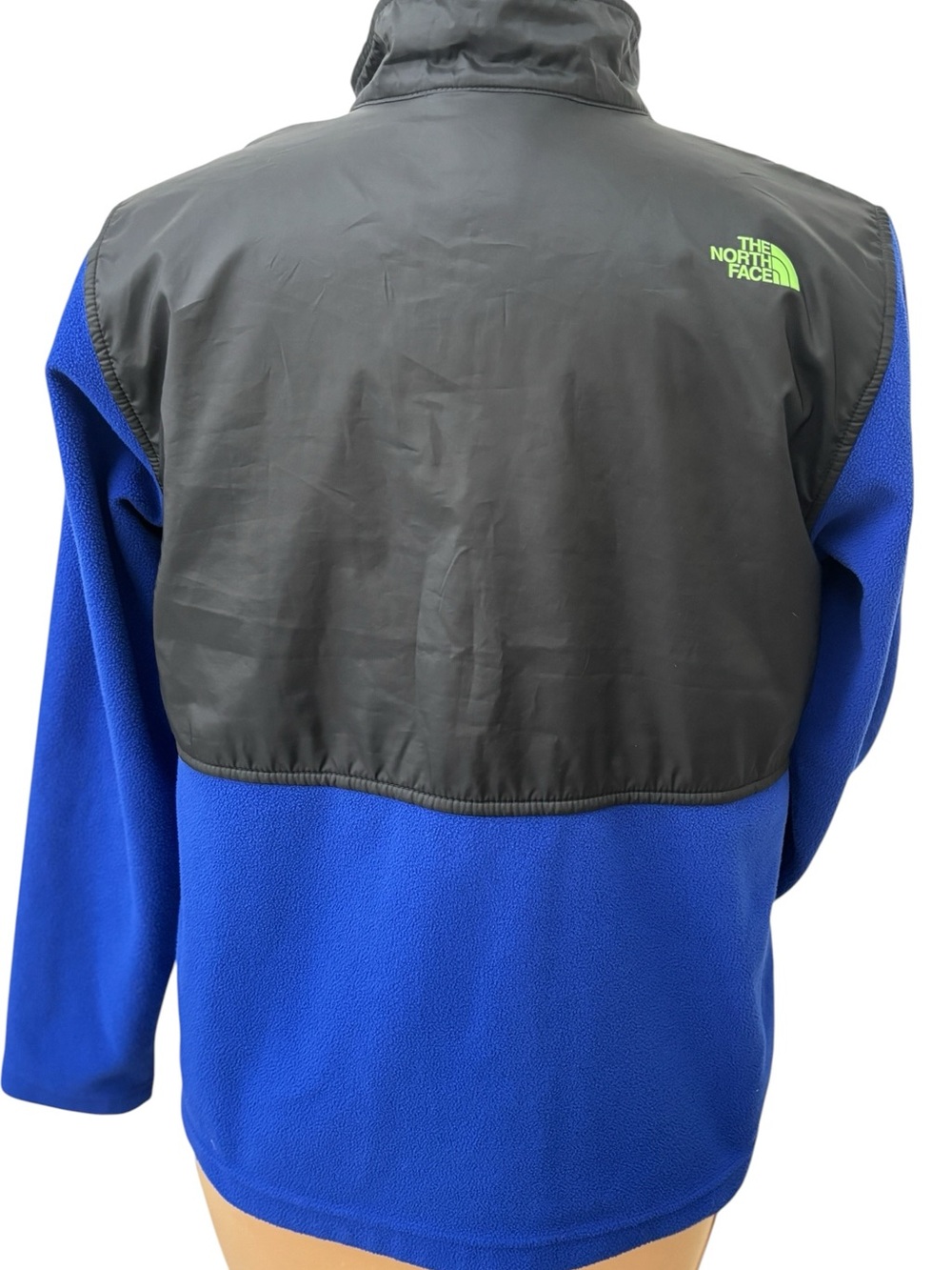 The North Face Boys Denali Fleece Jacket Blue Black Full Zip L 14/16 - Picture 4 of 9